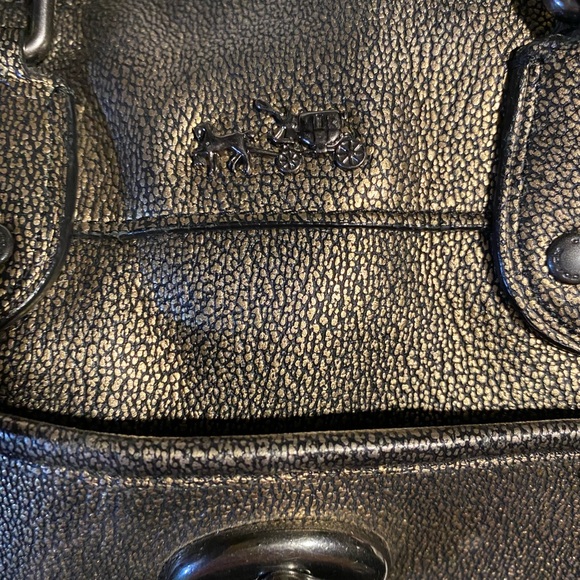 Coach Rhyder gold metallic leather satchel - Picture 15 of 16